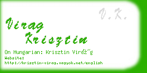 virag krisztin business card